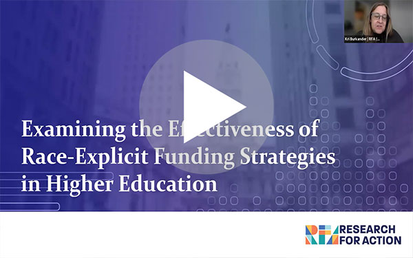 Examining the Effectiveness of Race-Explicit Funding Strategies in Higher Education